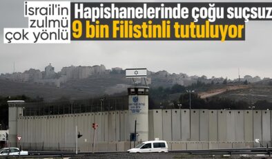 İsrail’deki hapishanelerde 9 bin Filistinli bulunuyor