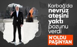 Azerbaycan Cumhurbaşkanı İlham Aliyev, Nevruz ateşini Hankendi’de yaktı
