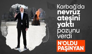 Azerbaycan Cumhurbaşkanı İlham Aliyev, Nevruz ateşini Hankendi’de yaktı